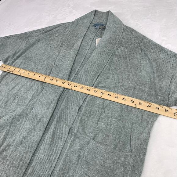 NWT Barefoot Dreams CozyChic Ultra Lite Pointelle Cardi sz L / XL Waterfall Sage - Picture 10 of 14